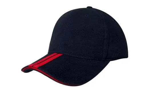 Headwear Bhc 2 Stripe Peak & Sandwich Cap X12 - 4074 Metro Workwear.